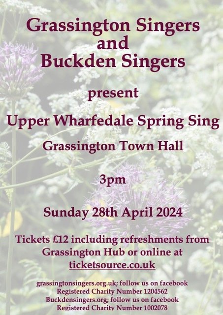 The poster for Grassington Singers open rehearsal